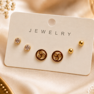 3 Pair Stud Set For Women and Girls