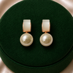 Korean White Drop Pearl Earrings For women and Girls