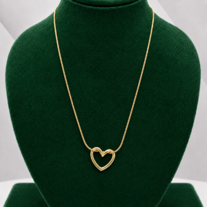 Anti-Tarnish Heart Pendant Necklace for Women & Girls