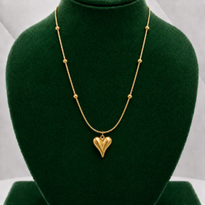 Anti-Tarnish Heart Pendant Necklace for Women & Girls