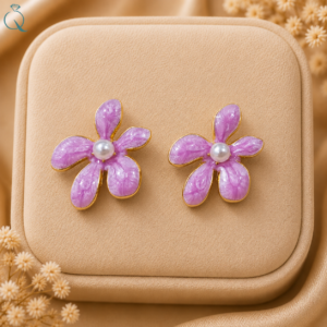Flower Pearl Earrings For Women and Girls