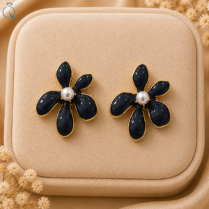 Flower Pearl Earrings For Women and Girls