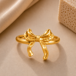 Golden Adjustable Ring for Women and Girls