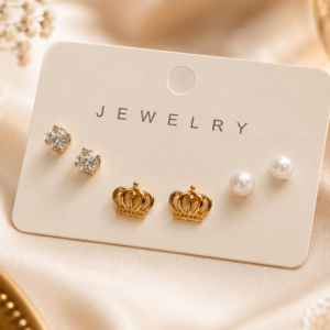 3 Pair Stud Set For Women and Girls