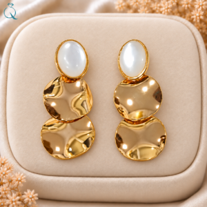 Gold Plated Drop Earrings For Women & Girls