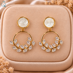 Round Drop Earrings For Women and Girls