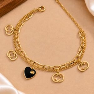 Gold-Tone Chain Bracelet For Women and Girls