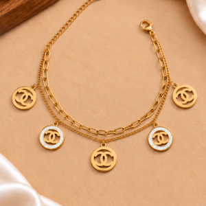 Gold-Tone Chain Bracelet For Women and Girls
