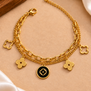 Gold-Tone Chain Bracelet For Women and Girls