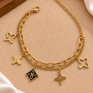 Gold-Tone Chain Bracelet For Women and Girls