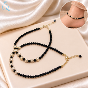 Black Pearl Anklet for Women & Girls