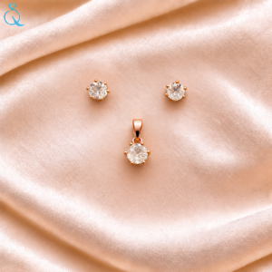 White Diamond Buti-pendant Set for women and Girls.