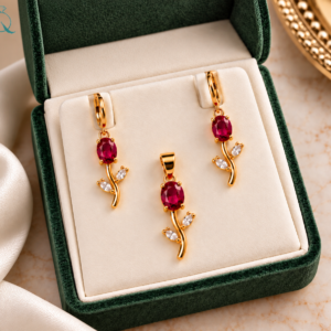 Tulip Pendant-Set For Women and Girls