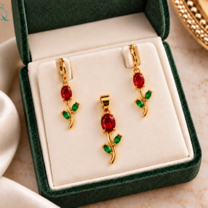 Tulip Pendant-Set For Women and Girls