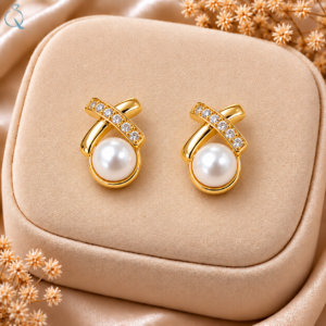 Pearl Stud Earrings for Women & Girls