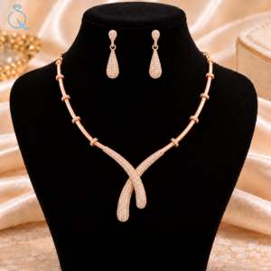 C.Z.Necklace Set with Earrings for Women & Girls