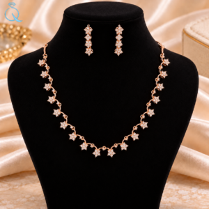 C.Z.Necklace Set with Earrings for Women & Girls