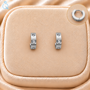 Silver C.Z.Bali Earrings For Women and Girls