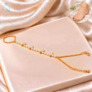 White Pearl Anklet For Women and Girls