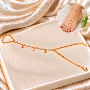White Pearl Anklet For Women and Girls