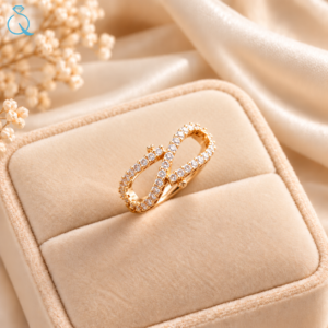 Golden Adjustable Ring for Women and Girls