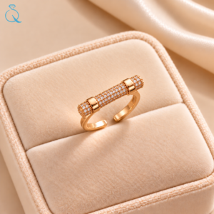 Golden Adjustable Ring for Women and Girls