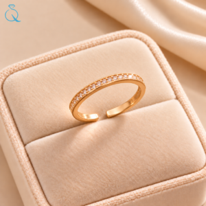 Golden Adjustable Ring for Women and Girls