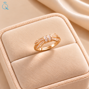 Golden Adjustable Ring for Women and Girls