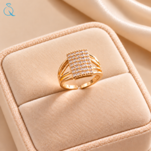 Golden Adjustable Ring for Women and Girls