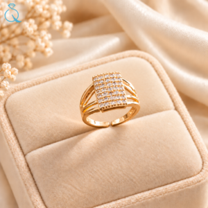 Golden Adjustable Ring for Women and Girls